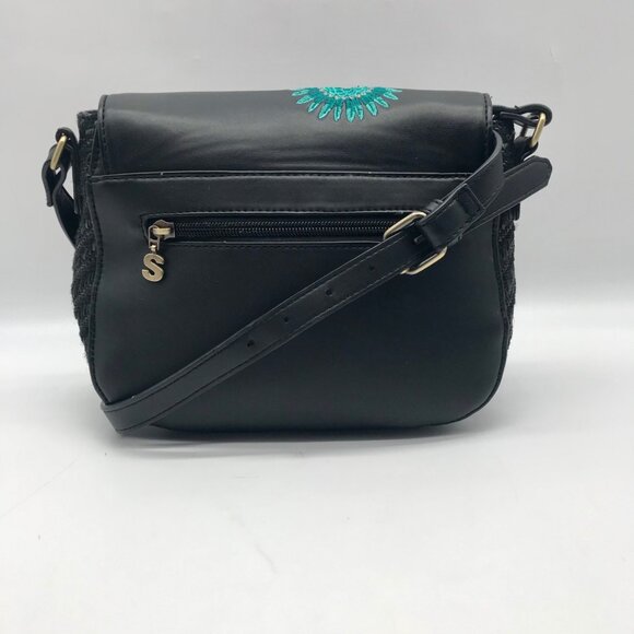 Desigual Black Faux Leather Varsovia Far West Crossbody Bag - Picture 2 of 10